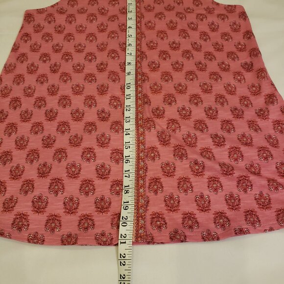J. Jill Popover Sleeveless Pink Floral Tunic Tank Ladies Small - Picture 6 of 10